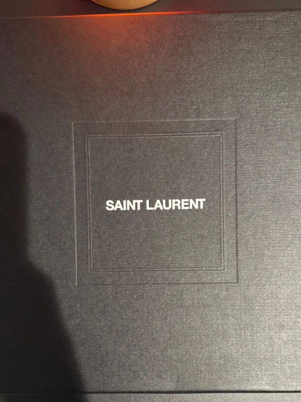 Saint Laurent YSL Large Wallet On Chain Black Gold WOC Envelope Full Set Excelle - Picture 3 of 4
